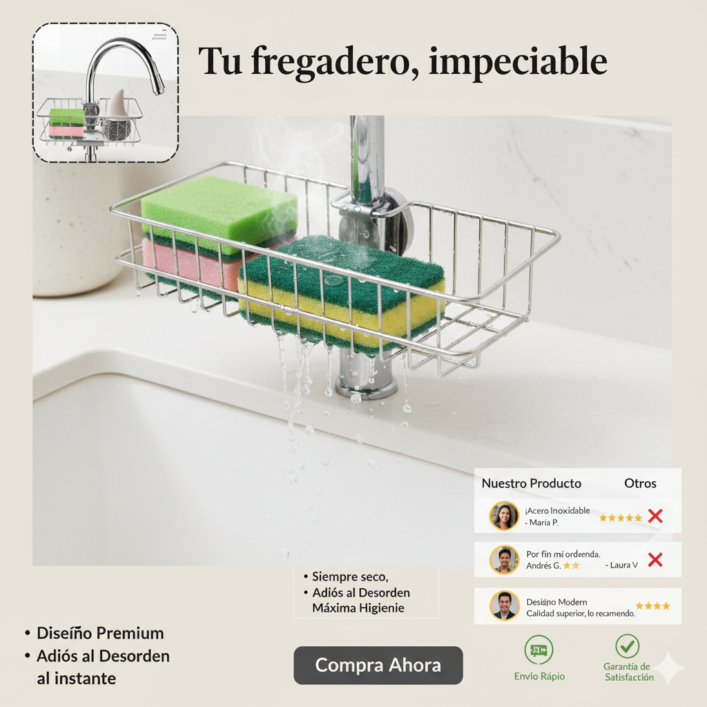 DryUp | Despídete del desorden y la humedad en tu fregadero.