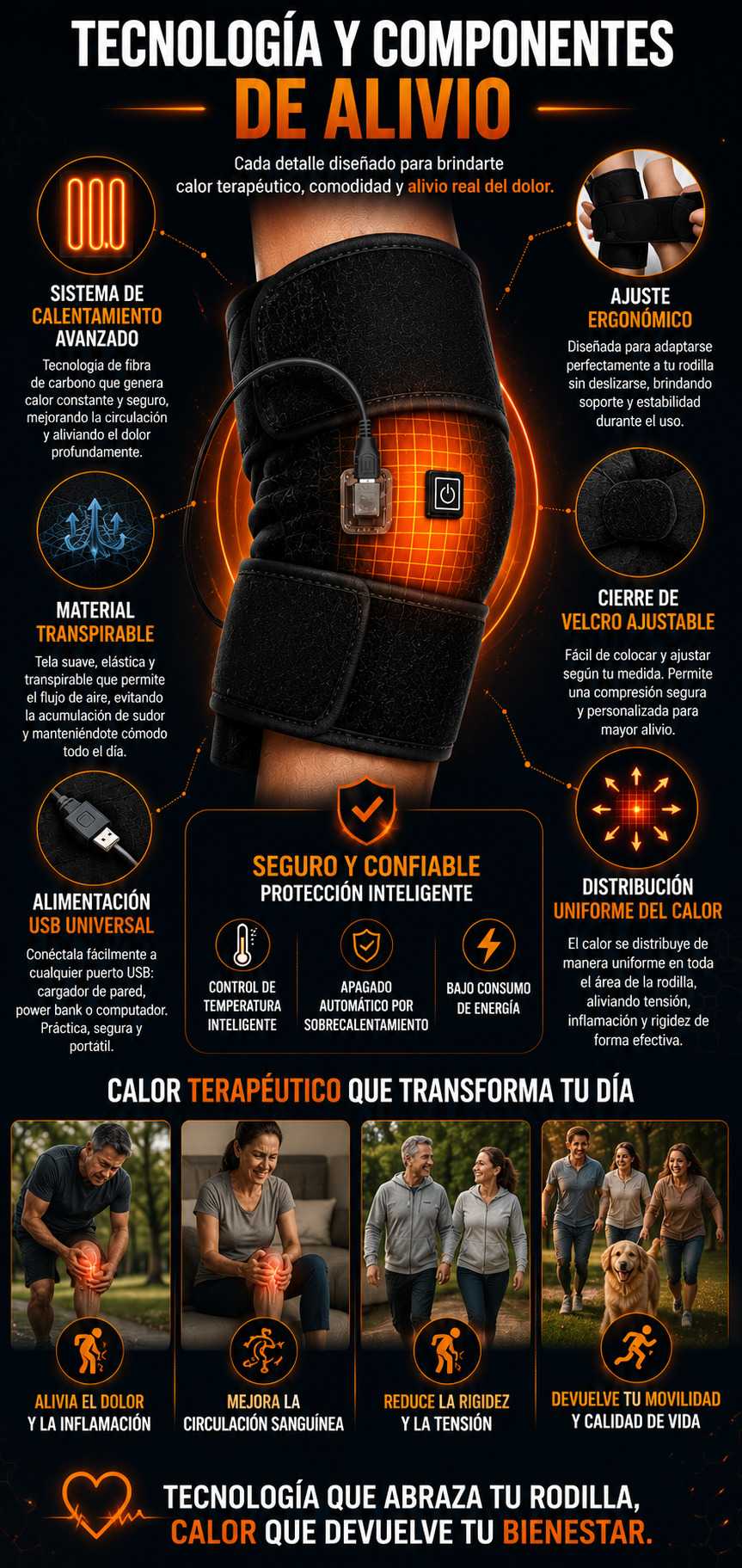 KneeCalm|Rodillera Térmica